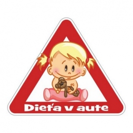 Nálepka dieťa v aute - dievča